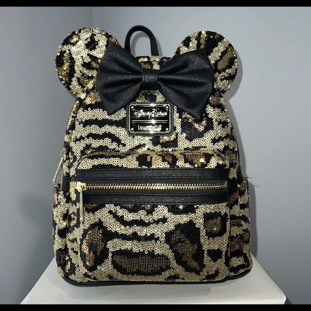 Disney Parks Loungefly Animal Kingdom Leopard Print Backpack Brand New